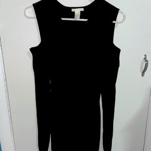 H&M black sweater dress, size L